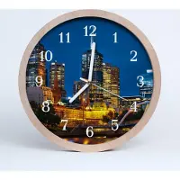 Tulup Holzuhr 20fi cm wanduhr - Stadt Stadt
