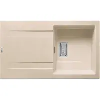 Pyramis Spüle KARTESIO 86x50 in BEIGE / Pyragranite / Granitspüle / Steinspüle / Ausschnitt 840 x 480 mm