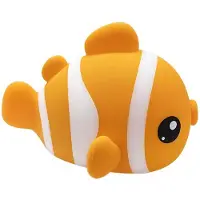 Slyrun USB-aufladbares Nachtlicht Kinder, Clownfisch-Design, dimmbar mit Timer und Touch-Funktion, Silikon Nachtlampe für Babyzimmer, süße Kinderzimmerdekoration