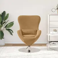 vidaXL Möbel Fernseh- & Relaxsessel - Braun - CLORIS Eiersessel Braun Samt,13.4 Kg - 171412