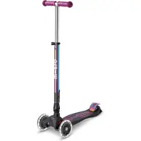 Micro mobility Maxi Micro Deluxe Foldable LED Neochrome, Kinder, Dreiradroller, Junge/Mädchen, Asphalt, 50 kg, 3 Rad/Räder
