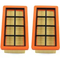 Fokelyi Set mit 2 flachen Faltenfiltern für Kärcher Eschensauger 6.415-953.0 AD2 AD3 AD4 Premium AD 3.000, AD 3.200 Staubreinigungsfilter Staubsaugerfilter