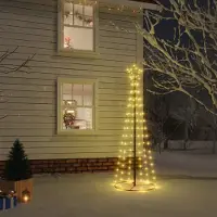 vidaXL LED-Weihnachtsbaum Kegelform Warmweiß 108 LEDs 70x180 cm , Künstliche Weihnachtsbäume Design 2024