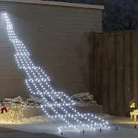 vidaXL "Schlussverkauf" LED Weihnachtsbaum(1 pc) - Kunstbaum/Tannenbaum - mit Erdspießen Kaltweiß 511 cm Metall C8154