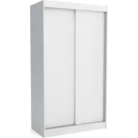 EURO-MEBLE Neuer Schiebetürenschränke, Kleiderschranke EMI 120 cm (WEISS)