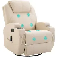 Novzep Massagesessel Elektrisch Relaxsessel Fernsehsessel Massagefunktion 5 Massage-Modi Liegefunktion Kunstleder Holz Metall Schaumstoff 84 x 92 x 109 cm