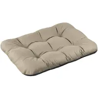 Domarex Wasserdichtes Hundebett Beige, 100x70cm - Weiches Hundekissen Orthopädisches Haustierbett mit Rutschfestem Boden und Waschbarem Bezug
