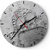 ARTTOR Wanduhr - Rund - Glasuhr - Abstraktion modern - 30x30cm - Schleichendes Uhrwerk - Lautlos - zum Aufhängen bereit - Dekoration Modern - Wanddekoration aus Glas - C3AR30x30-4079