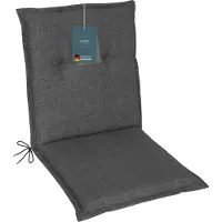 DiscountDeal24 LILENO HOME Gartenstuhl Auflagen als [1er Set - Niedriglehner] in Anthrazit - bequeme Liegen als Sitzauflagen für Gartenmöbel - Stuhlkissen für Gartenstühle und Klappstühle