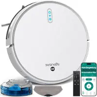 SereneLife Saugroboter mit Wischfunktion, Staubsauger Roboter, 3000pa Saugroboter mit APP Steuerung, Vacum Robot mit 4 Reinigungsmodi