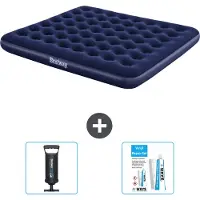 Bestway Luftmatratze – 2 Personen – 183 x 203 x 22 cm – Blau – im Lieferumfang enthalten Zubehör