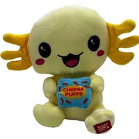 Kawaii Axolotl Kuscheltier Echse Molch Figur Plüsch 24 cm Plüsch gelb