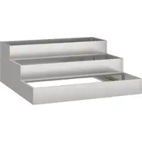 vidaXL Möbel Gartenpflanzer 3-Tier 90x90x35 cm Wetterungsstahl - Beete 865840