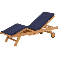 Kai Wiechmann Liegenauflage Auflage Gartenliege blau, Polsterauflage Sonnenliege 3x geknickt waschbares und UV-beständiges Gartenpolster