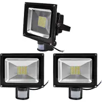Greenmigo 3pcs 50W LED Warmweiß/Warmweiss Fluter Außen Licht von Überschwemmung mit Bewegungsmelder
