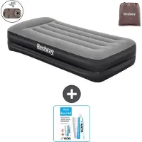 Bestway Luftmatratze - 1 Person - 97 x 191 x 46 cm - Grau - Inklusive Zubehör
