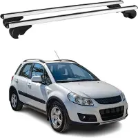Omtec Dachträger Grundtäger für Suzuki SX4 2006-2013 75kg Alu Silber 2 tlg