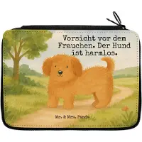 Mr. & Mrs. Panda Federmappe Hund Flauschig Design - Weiß - Geschenk, Bleistiftetui, Niedlich, Sprüche, Hundeliebe, Schlampermäppchen, Vierbeiner, Mäppchen, Hunde, Etui