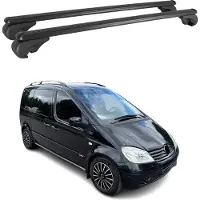 Omac Dachträger für Mercedes Vaneo 2002-2005 Gepäckträger Grundträger Alu Schwarz 2x