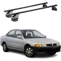 Menabo Dachträger Grundtäger für Mitsubishi Lancer 1995-2000 75kg Stahl Schwarz