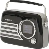 Madison Retro-Radio FREESOUND-VR40BK-DAB Bluetooth DAB FM schwarz