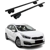 Omtec Dachträger Grundtäger für Kia Cee'D JD 2012-2018 75kg Metall Schwarz 2 tlg