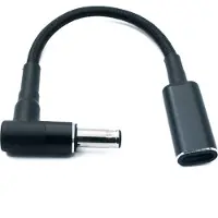 System-S DC 20V Kabel 15 cm 5,5 x 3,0 Stecker zu USB 3.1 Typ C Buchse geflochten Winkel
