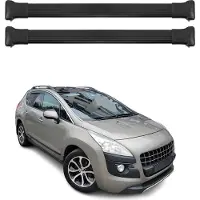 Omtec Dachträger Grundtäger für Peugeot 3008 2009-2016 75kg Aluminium Schwarz 2 tlg