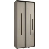 MEBLE KRYSPOL Kryspol Dakota 12 Schrank, zwei Türen - 235,2x110x45cm - Kaschmir Schwarz