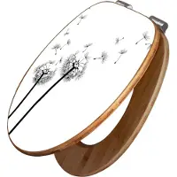 Banjado Design WC Sitz Bambus Absenkautomatik - Pusteblume 2 - Toilettendeckel mit Absenkautomatik Holz/hochwertiger Bambus Klodeckel/WC-Sitz für alle gängigen Toiletten [TDB2 10361]