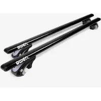 Owen 5.0 Dachträger 120cm Schwarz | Aluminium Relingträger für offene Reling | u.a für VW Golf Variant 06|2007 - 07|2009 (Golf V)