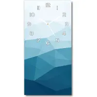 Tulup Wanduhr aus Glas – 30x60 cm - Glasbild - Glasuhr - Gehärtetes Glas -Abstraktion Hintergrund