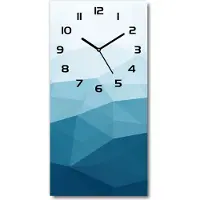 Tulup Wanduhr aus Glas – 30x60 cm - Glasbild - Glasuhr - Gehärtetes Glas -Abstraktion Hintergrund