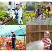 Markenlos Ausziehbarer Gartenschlauch 30 m - Flexible Schlauch für Garten und Auto - Schwarz