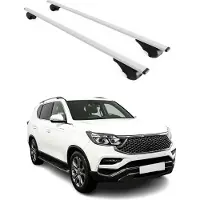 Omac Dachträger Grundtäger für SsangYong Rexton 2017-2025 75kg Metall Silber 2 tlg