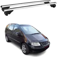 Omtec Dachträger Grundtäger für VW Sharan 7M 1995-2010 75kg Aluminium Silber 2 tlg