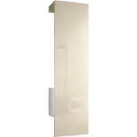 Vladon Garderobe Carlton Set 5, Germany, Garderobenset bestehend aus 1 Garderobenpaneel mit integrierter Tür und 1 Kleiderstange, Weiß matt/Creme Hochglanz (52 x 193 x 35 cm)
