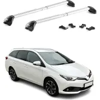Aurilis Dachträger Relingträger für Toyota Auris Wagon E18 2013-2018 Alu Silber 2x ABE