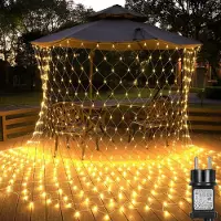 Lapalife 4x6M LED Lichternetz 8 Lichtmodi Wasserdicht Lichterkette mit Timer und Memory Funktion für Weihnachten Garten Hochzeit Deko
