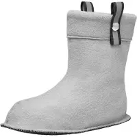 Ladeheid Damen Wärmende Stiefelsocken Gummistiefel Innenschuh (Grau, 36/37)