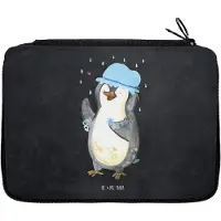 Mr. & Mrs. Panda Mäppchen Pinguin Duschen - Kreidetafel - Geschenk, Etui, Singen, Dusche, Federmappe, Duschkonzert, Neuanfang, Federtasche, Bleistiftetui, Schreibmappe