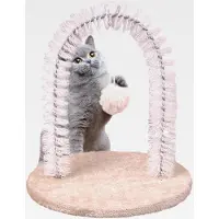 Markenlos Katzen,Rückenkratzer Katzenpflege Massagebürste - Bogenförmige Reibestange Haarentferner Kratzfläche Katzenspielzeug Für Kleine Rassen Reise & Unterhaltung