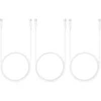 Emiro 3x Schnell-Ladekabel USB-C 1.8m 5A weiß für Motorla edge 20 Pro 20 lite 20 edge+ beidseitig USB Typ C Anschluss