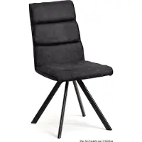 58 aufm Kessel Esszimmerstuhl drehbar (2er-Set) Dessa 47x92x60 Schwarz/Anthrazit