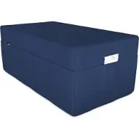 Pokar Husse für Klappmatratze 3-teilige Faltmatratze Gästematratze Feldbett Klappbett, Größe:Husse 120 x 195, Farbe:Dunkelblau