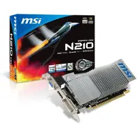 MSI N210-MD1GD3H/LP, GeForce 210, 1 GB, GDDR3, 64 Bit, 2560 x 1600 Pixel, PCI Express 2.0
