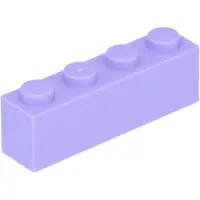 LEGO : 50 Steine 1x4, helles Lavendel