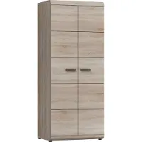 Masseno Drehtürenschrank LEGAME 80 cm Kleiderschrank Schlafzimmer Schrank 2-türig Sonoma Eiche