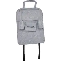 ONVAYA Organizer für Autositze | grau | Rücksitztasche mit 7 Taschen | Rücksitzorganizer | Multitasche | Rückenlehnentasche | Filz | ca. 40 x 56 cm | Autositztasche | Wasserabweisend | Autotasche