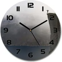 Tulup Wanduhr aus Glas 30fi Glasbild Glasuhr Gehärtetes Glas - schwarze-zeiger - Norwegian cliff